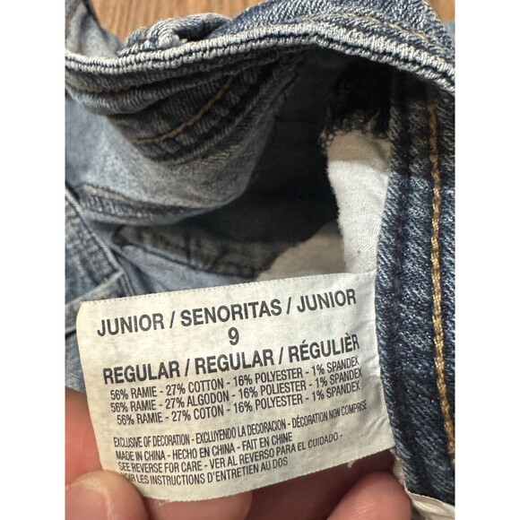 VINTAGE Y2K Lei Ashley Lowrise Micro Denim Jean Shorts Size 9 Distressed Cut Off - Picture 6 of 6